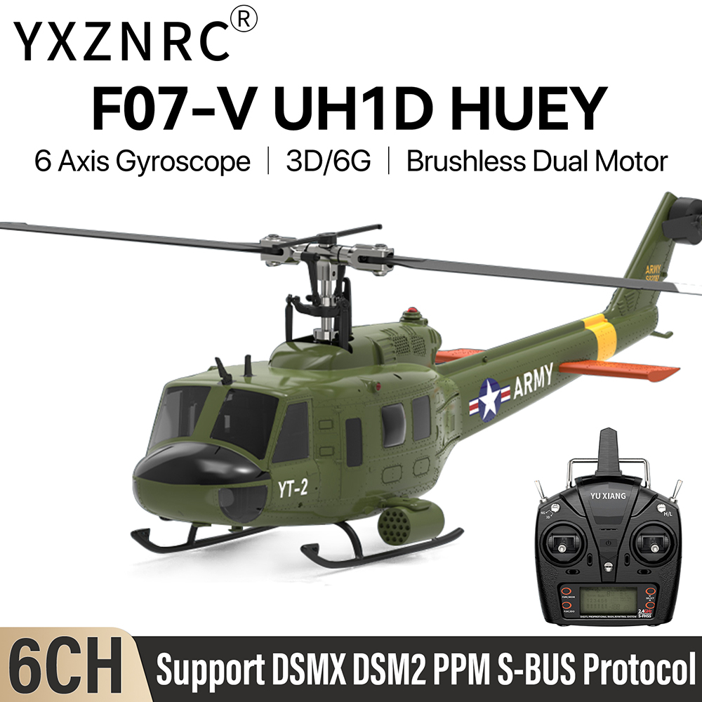 新型YUXIANG RCヘリコプターF07-V UH-1 6 - Rc Helicopter Gyro のレビューと価格