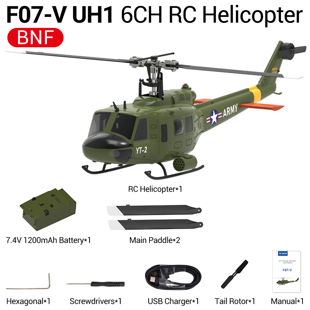 新型YUXIANG RCヘリコプターF07-V UH-1 6 - Rc Helicopter Gyro のレビューと価格