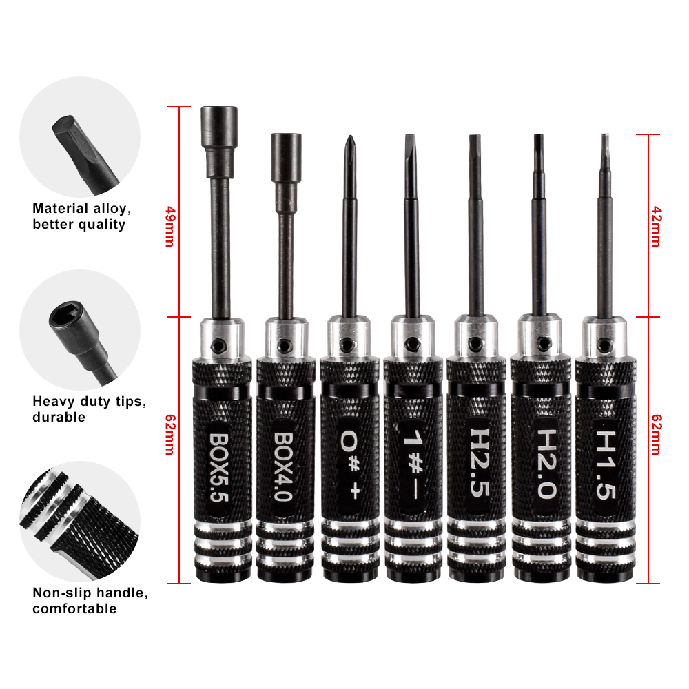 9IMOD RC 六角ドライバーセット金属ドライバーツール六 - Rc Helicopter Tool Kit のレビューと価格